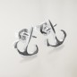 Earrings, Silver, Anchor Logo