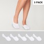 3 Pack Invisible Socks Men White Viento Basics
