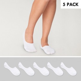 3 Pack Invisible Socks Men White Viento Basics