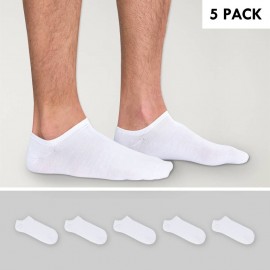 Unsichtbare Socken im 5er-Set Herren weiße Viento Basics