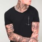 T-shirt Homme Encolure dégagée Noir Minimal Anchor