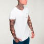 T-shirt Herren mit U-Ausschnitt Weiß Minimal Anchor