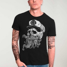 T-shirt Herren Schwarz Skull Mattketmo