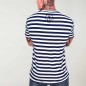 T-shirt Herren Weiß / Marineblau Sailor Pocket Anchor