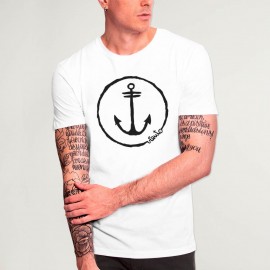 T-shirt Unisex White Anchor Logo