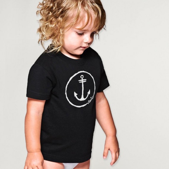 dilema cheque Macadán Camiseta de Bebé Negra Anchor Logo