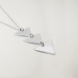 Necklace Unisex Silver Triangle