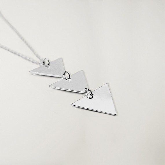 Halskette Unisex Silber Triangle