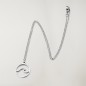 Necklace Unisex Silver Waves