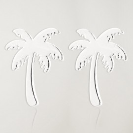 Pendientes Plateados Palm