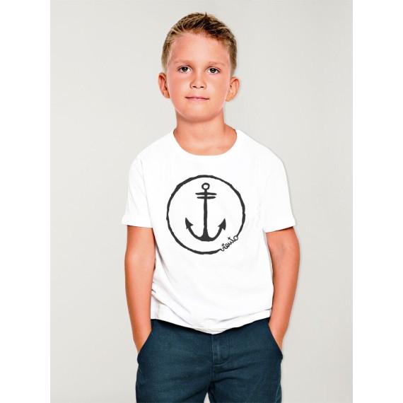 Boy T-shirt White Anchor Logo
