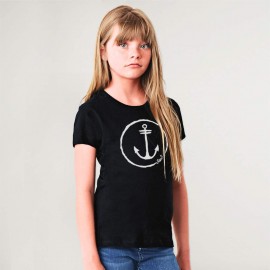 T-shirt Mädchen Schwarz Anchor Logo