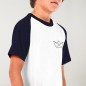 T-shirt Jungen Weiß / Marineblau Baseball Paper Ship