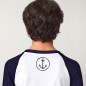 T-shirt Garçon Blanc / Bleu Marine Baseball Paper Ship
