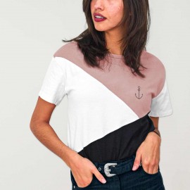 Camiseta de Mujer Rosa Triforce Anchor Simple