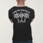 T-shirt Herren mit U-Ausschnitt Schwarz Aloha