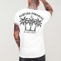 T-shirt Herren mit U-Ausschnitt Weiß Aloha