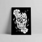 Illustrazione Nera Mexican Skull