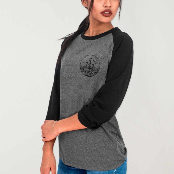 Washington Wizards Women's Out & About 3/4-Sleeve Raglan T-Shirt -  Heathered Gray