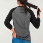 3/4 Sleeve Women T-Shirt Gray/Black Baseball Drifter