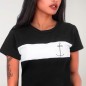 Women T-shirt White / Black Patch Storm Dream Anchor