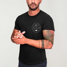 T-shirt Homme Noir Crossed Ideals