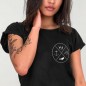 Women T-shirt Black Crossed Ideals