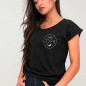T-shirt Femme Noir Crossed Ideals