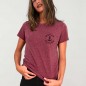 T-shirt Femme Bordeaux Anchor Letters