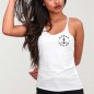 Canotta Donna Bianca Anchor Letters