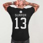 Men T-Shirt Black Surfer 13