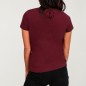 Women T-shirt Burgundy Mini Anchor