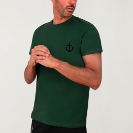 Men T-Shirt Green Mini Anchor
