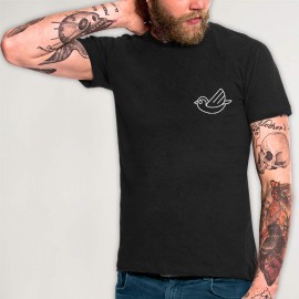 T-shirt Homme Noir Flying Golondrine