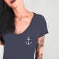 T-shirt à col en V Femme Océan Anker