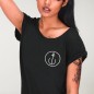 Women T-shirt Black Viento Crew