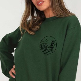 Women Sweatshirt Green Sunset Session
