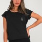 Women T-shirt Black Anchor Simple