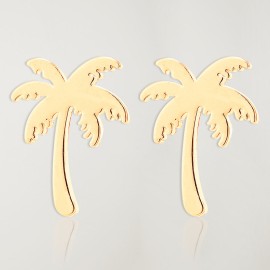 Earrings in gold Golden Palm