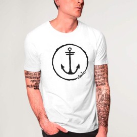 T-shirt Unisexe Blanc Anchor Logo