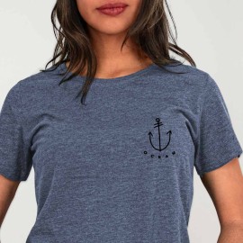 T-shirt Unisexe Bleu Happy Anchor