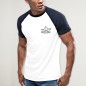 T-shirt Homme Blanc / Bleu Marine Baseball Paper Ship