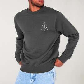 Sweat Homme Anthracite Happy Anchor