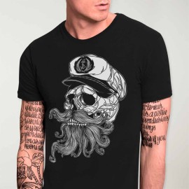 T-shirt Herren Schwarz Skull Mattketmo