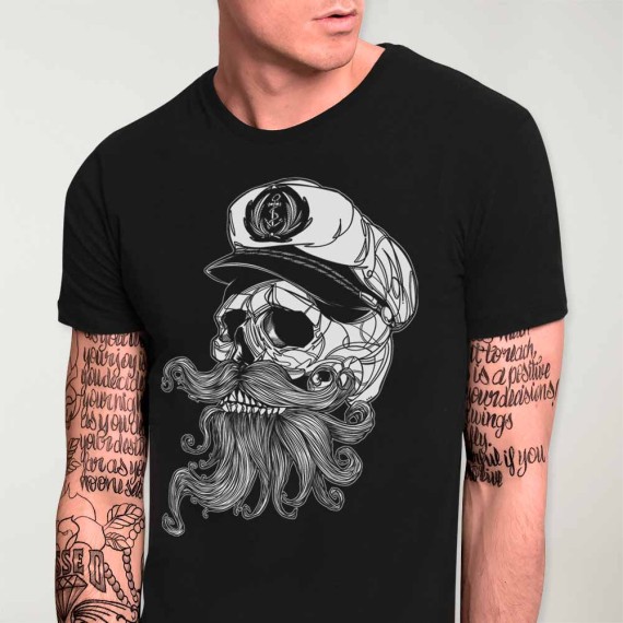 Men T-Shirt Black Skull Mattketmo