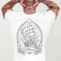 Men T-Shirt White Tattoo Sailor