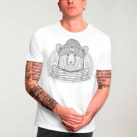 T-shirt Herren Weiß Ahoi Bear