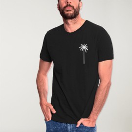 T-shirt Homme Noir Paradise Palm