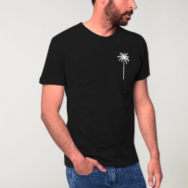 Camiseta de Hombre Negra Paradise Palm
