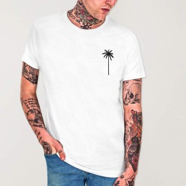 Camiseta de Hombre Blanca Paradise Palm